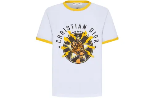 DIOR FW22 T Shirt Women's Yellow White