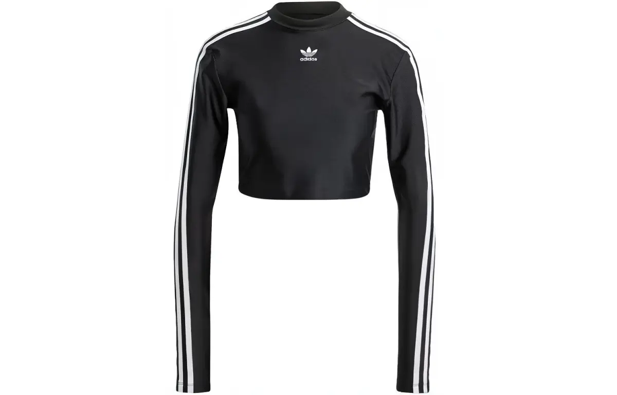 Adidas Originals 3 Stripes Cropped T shirt