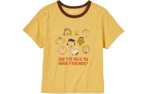 UNIQLO T Shirts Women's Yellow Crew Neck Moderate