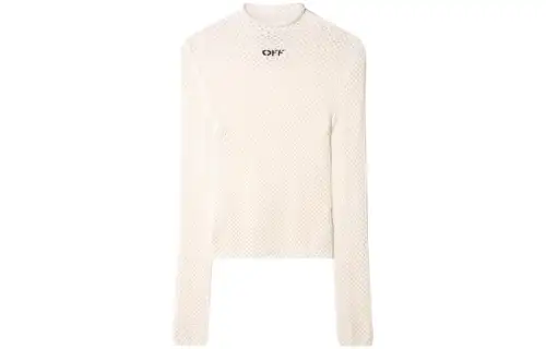 OFF-WHITE Maxi logo-intarsia wool cardigan
