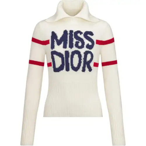 DIOR Sweaters Women's White Half Turtleneck Moderate Other