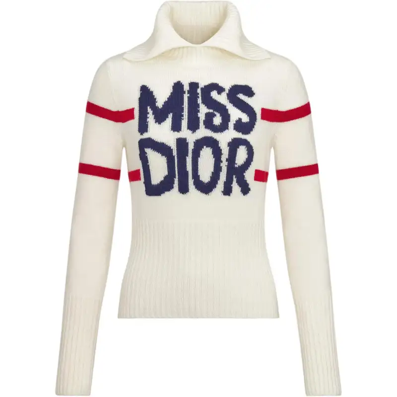 DIOR Sweaters Women's White Half Turtleneck Moderate Other