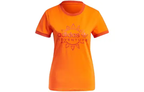 Adidas Originals Regular T Shirt Women's Orange Japan Version