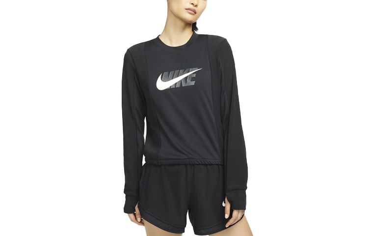 Nike Set in Sleeve Running T Shirt Women’s Black