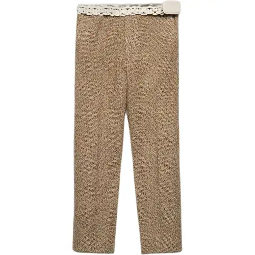 PRADA SS25 Casual Pants Men's Camel Brown