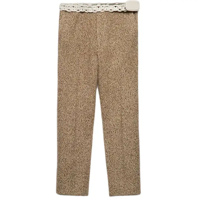 PRADA SS25 Casual Pants Men's Camel Brown