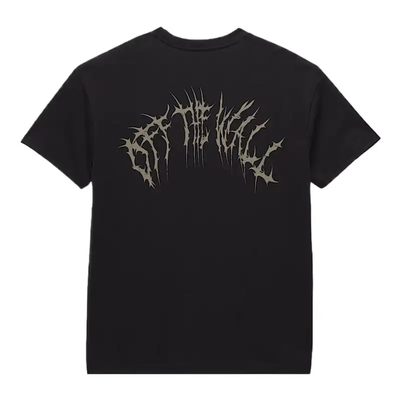 Vans T Shirts Women's Black Crew Neck Moderate Straight Fit