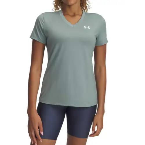 Under Armour Tech Regular T Shirt Women's Gray Cyan 348