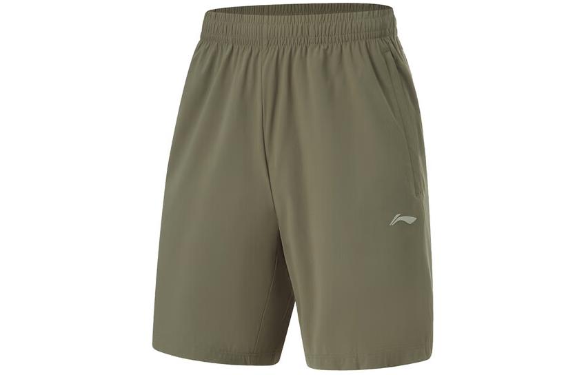 Li Ning Fitness Series Sports Shorts Men’s Army Canvas Green