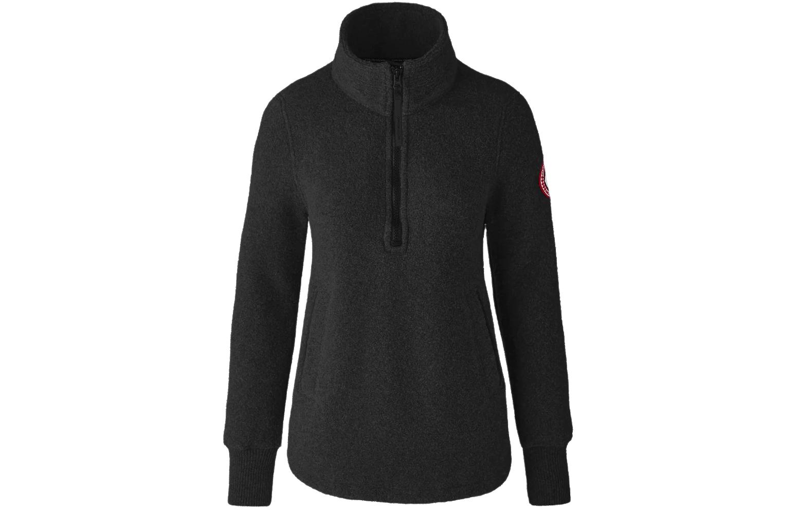 Женский свитер Canada Canada Goose Severn ½ Zip Sweater Kind Fleece Logo (черный)