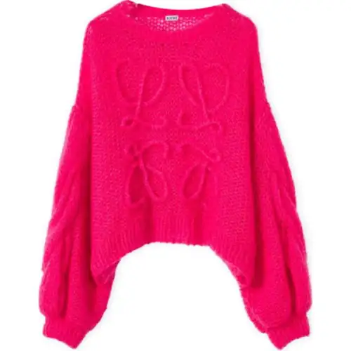 LOEWE Anagram Mohair Sweater 'Fluo Pink'