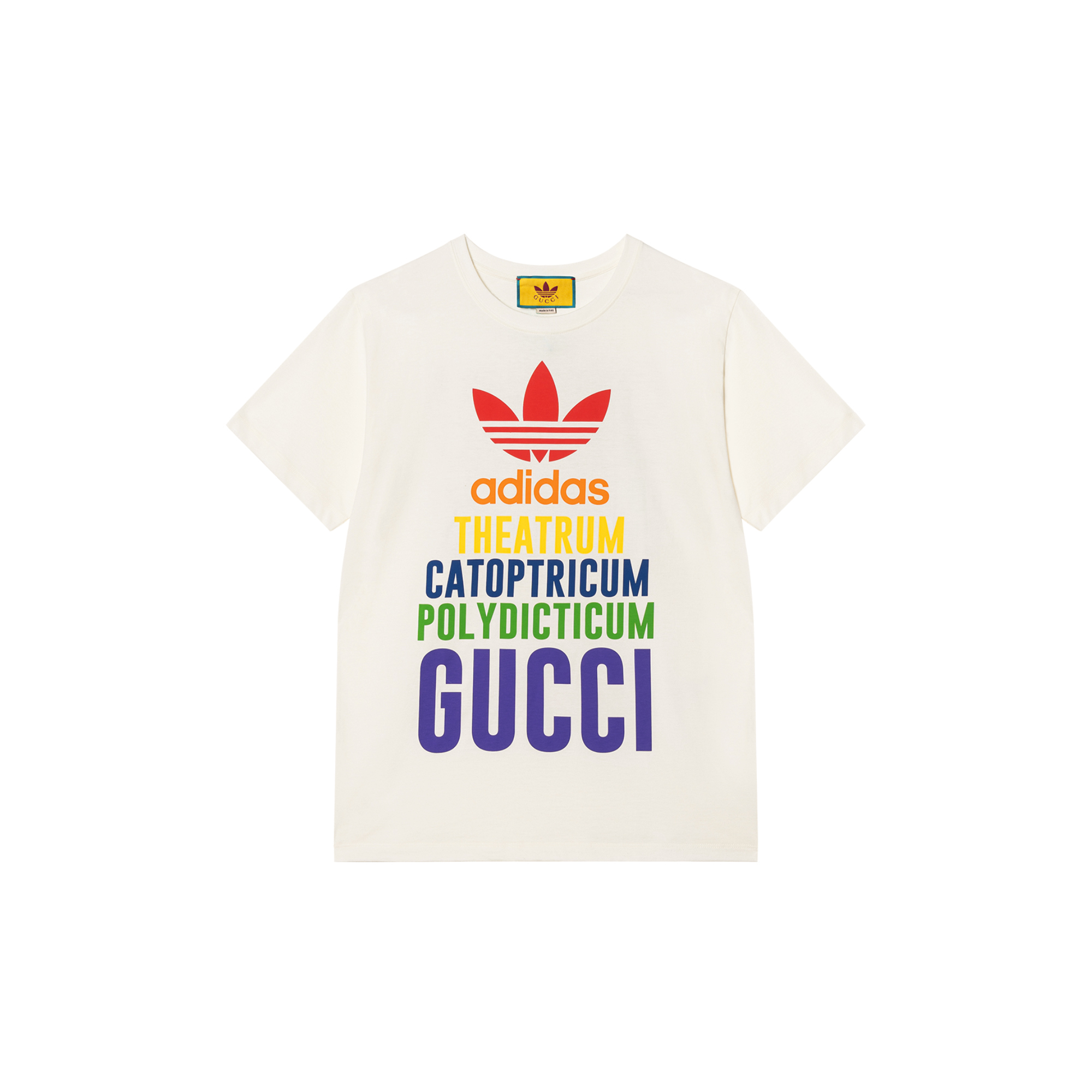Женская футболка Gucci x adidas originals (бежевая)