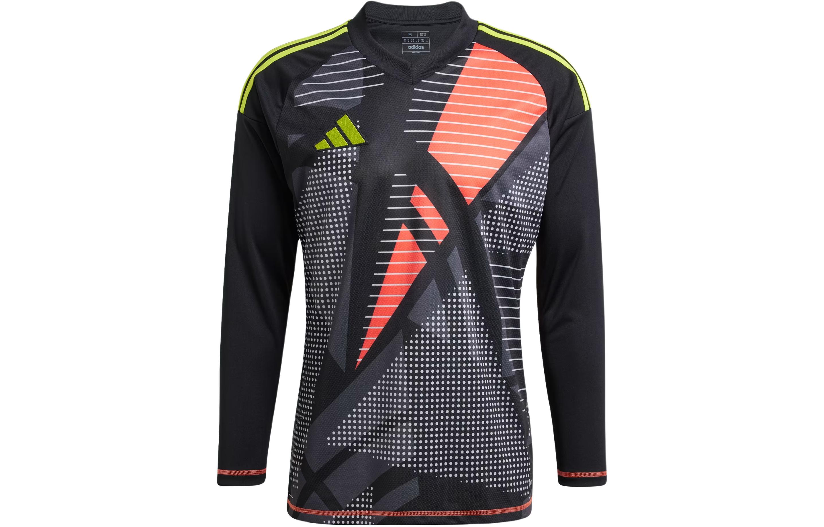 Adidas Tiro 24 Competition Long Sleeve Goalkeeper Jersey Abstract pattern print color matching competition goalkeeper long-sleeved football jersey Men's Black