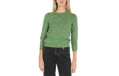 PRADA Sweaters Women's Green Crew Neck Moderate Other