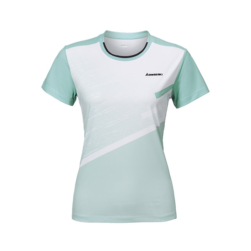 Kawasaki Kawasaki, travel uniform for leisure with a round collar for badminton for men and women, with short sleeve