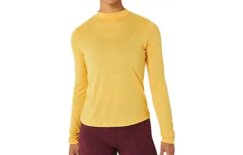 ASICS RUNKOYO T Shirts Women's Yellow Crew Neck Moderate Other