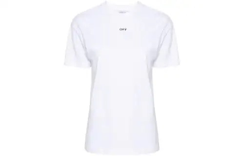 OFF-WHITE Diag-stripe cotton T-shirt
