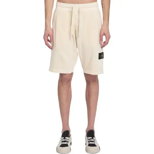 STONE ISLAND Logo Patch Drawstring Shorts