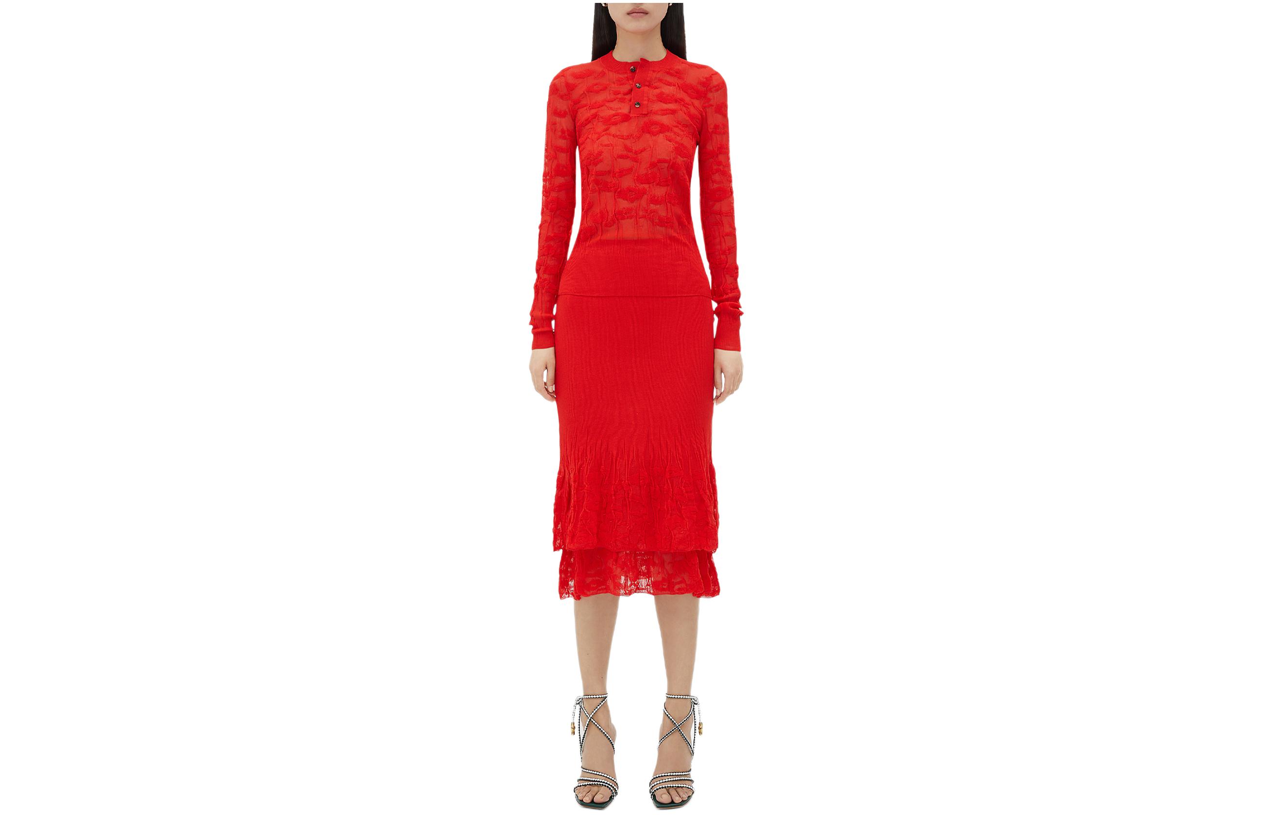 Bottega Veneta SS24 Sweater Women's Lacquered Finish Red