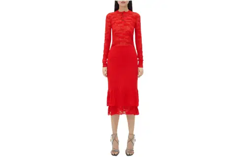 Bottega Veneta SS24 Sweater Women's Lacquered Finish Red