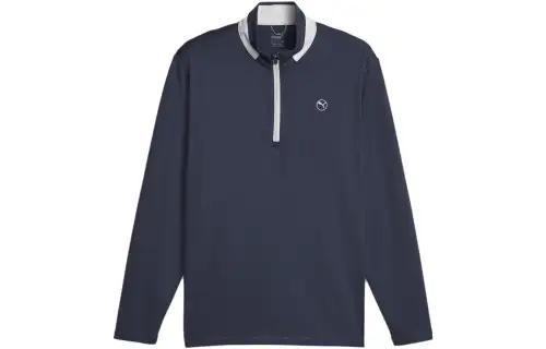 PUMA Haut De Golf Léger À Fermeture ÉClair 1/4 Homme Golf Clothing Men's Marine Blue