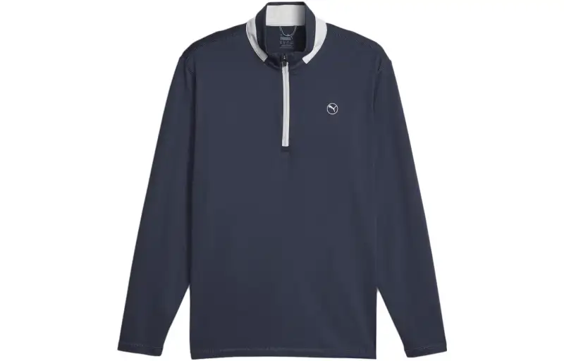 PUMA Haut De Golf Léger À Fermeture ÉClair 1/4 Homme Golf Clothing Men's Marine Blue