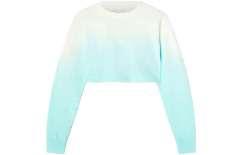 PALM ANGELS Crop Tops Women's Light Blue Crew Neck Moderate