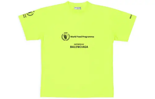 Balenciaga World Food Programme Graphic T Shirt 'Fluorescent Yellow/Black'