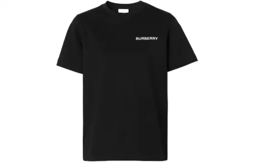 Burberry Women's Back Monogram Cotton T Shirt Black