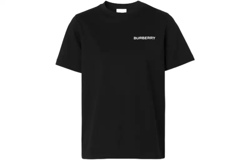 Burberry Women's Back Monogram Cotton T Shirt Black