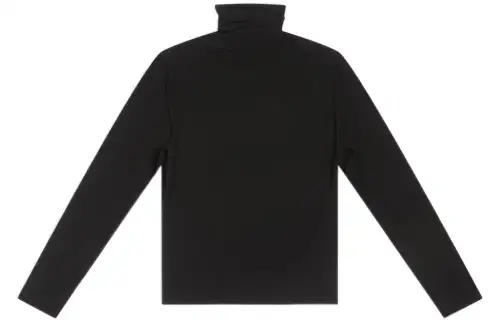 Balenciaga T Shirts Women's Black Turtleneck Moderate Straight Fit