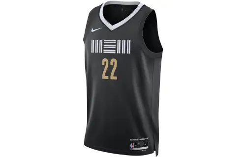 Nike Dri-Fit Alphanumeric Print Colorblock Basketball Vest City Edition 2023/24 Season Memphis Grizzlies Desmond Bane No. 22 Men's Black