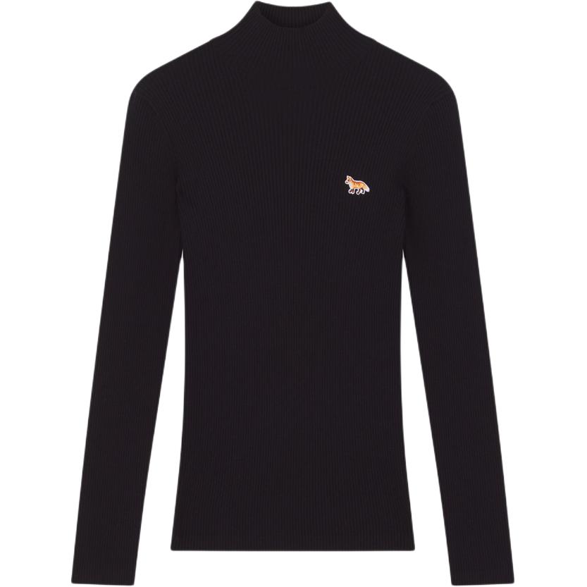 Женский свитер Maison Kitsune FW24 Fox Patch Sweater (черный)