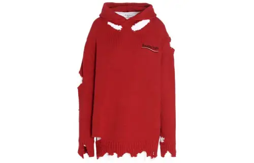 Balenciaga Sweaters Women's Red Hooded Moderate Other