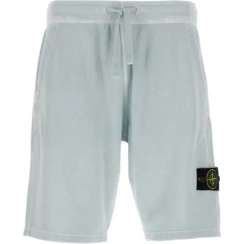 STONE ISLAND Logo Patch Drawstring Shorts