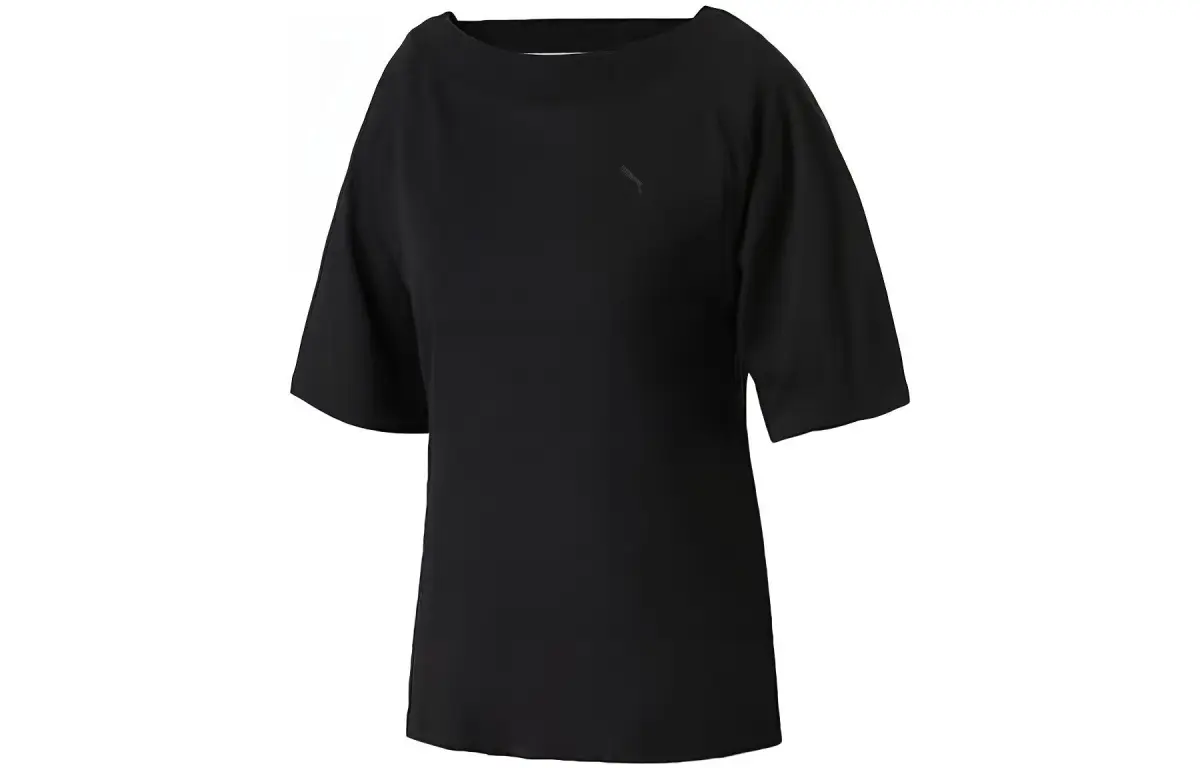 PUMA T-Shirts Women's Black Moderate Straight Fit