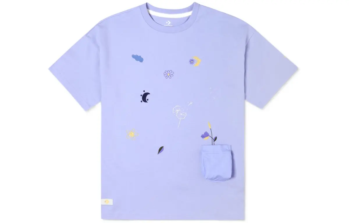 Converse Set in Sleeve T Shirt Women's Light Purple