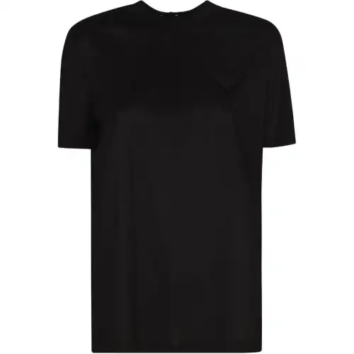 PRADA T Shirts Women's Black Crew Neck Moderate Other