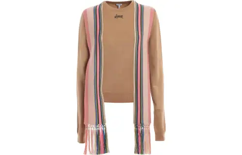 LOEWE Sweaters Women's Camel Crew Neck Moderate Other