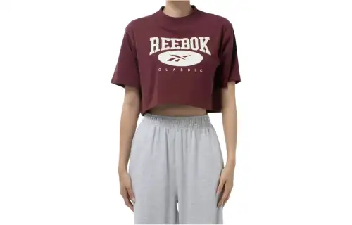 Reebok Drop Shoulder Sleeve T Shirt Women's Red