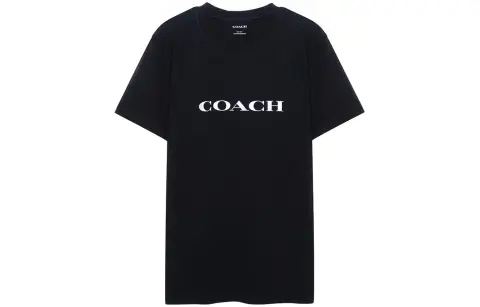 COACH T-Shirts Women's Black Crew Neck Moderate