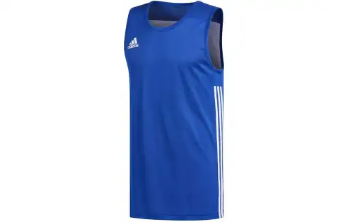 Adidas, double-sided knitted basketball blue football uniform sleevless