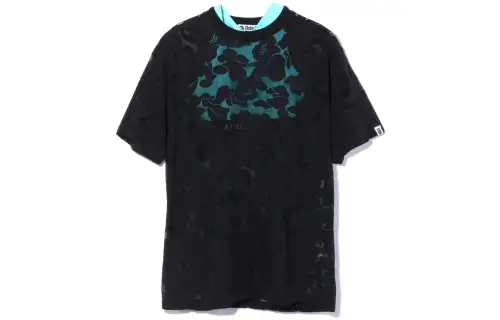 A BATHING APE T Shirts Women's Black Crew Neck Moderate Straight Fit