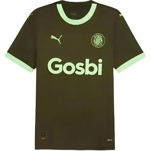 PUMA Girona FC Third Jersey Football 23/24 Soccer Jersey Men's Dark Olive Foam Lime