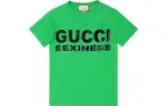 GUCCI T Shirts Women's Green Crew Neck Moderate Straight Fit