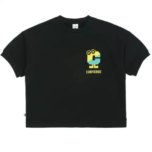 Converse SS25 Drop Shoulder Sleeve T Shirt Women's Black