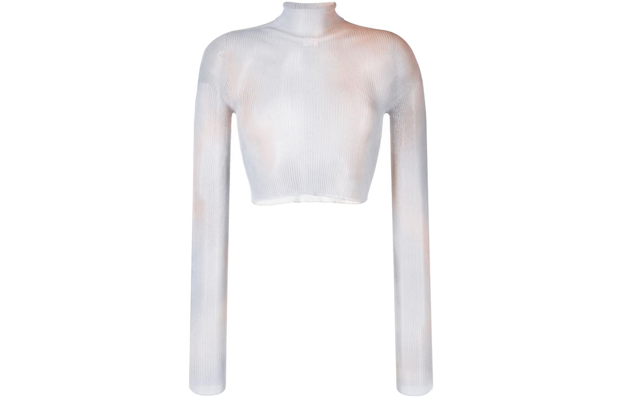 OFF WHITE Sweaters Women's Light Gray Turtleneck Moderate Other