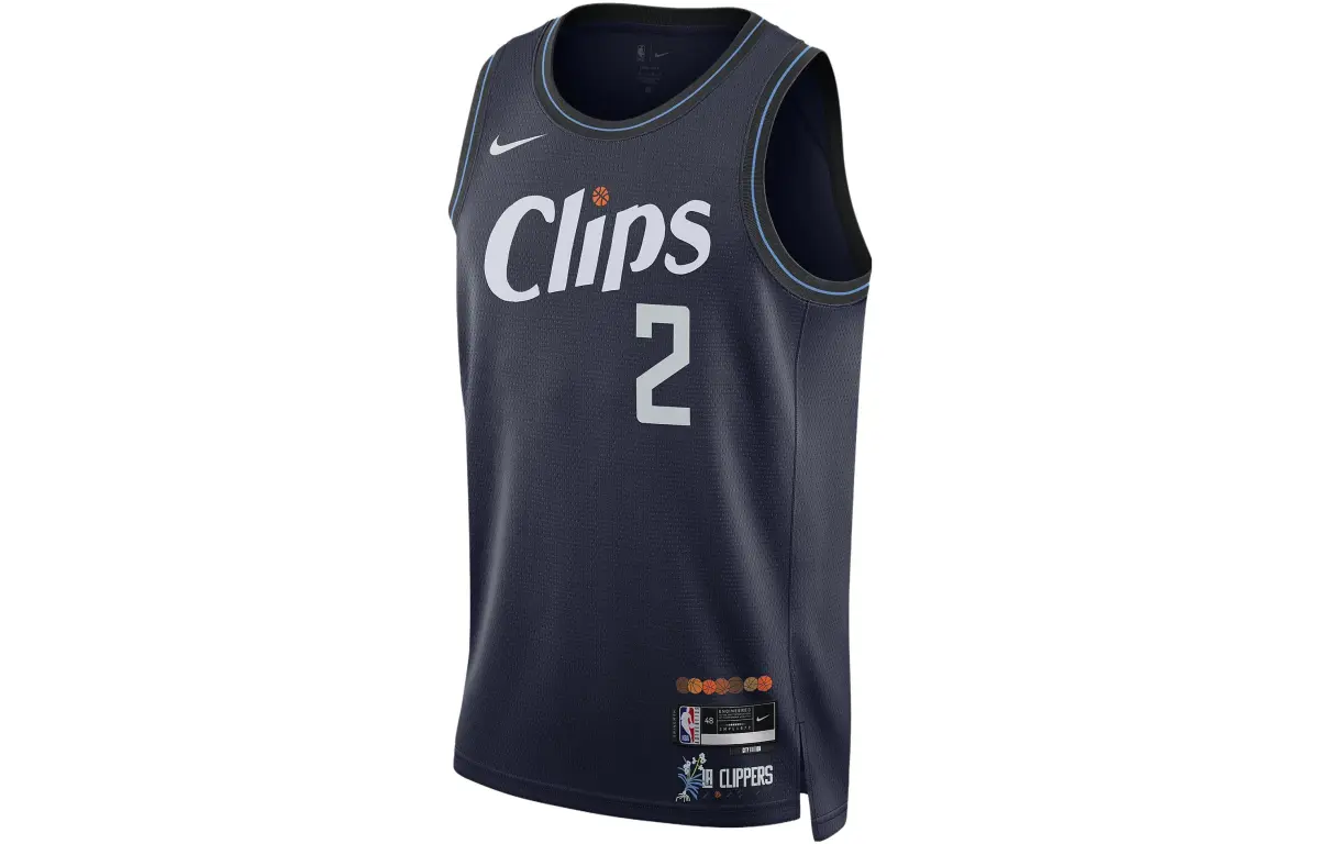 Nike Basketball Jersey City Edition 2023/24 Season, Los Angeles Clippers, Kawhi Leonard Size 2 Men's Marine Blue