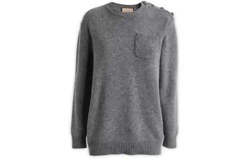 GUCCI Button Embellished Crewneck Jumper