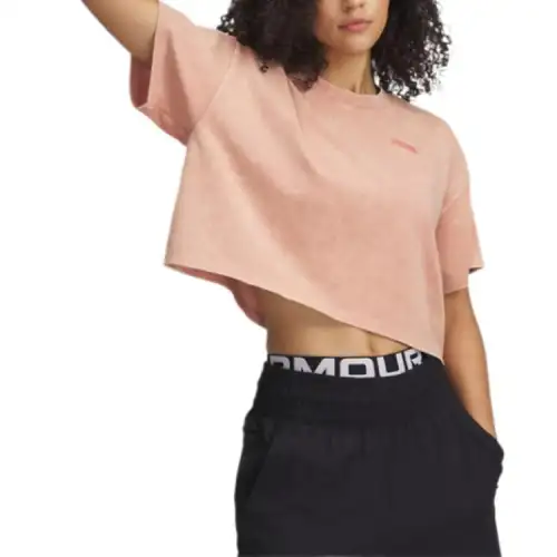 Under Armour Drop Shoulder Sleeve T Shirt Women's Pink 696